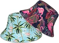 Garlaibi Reversible Double-Sided Fisherman Bucket Hat for Men Women - UV Protection Packable Sun Hat for Fishing Hiking Beach
