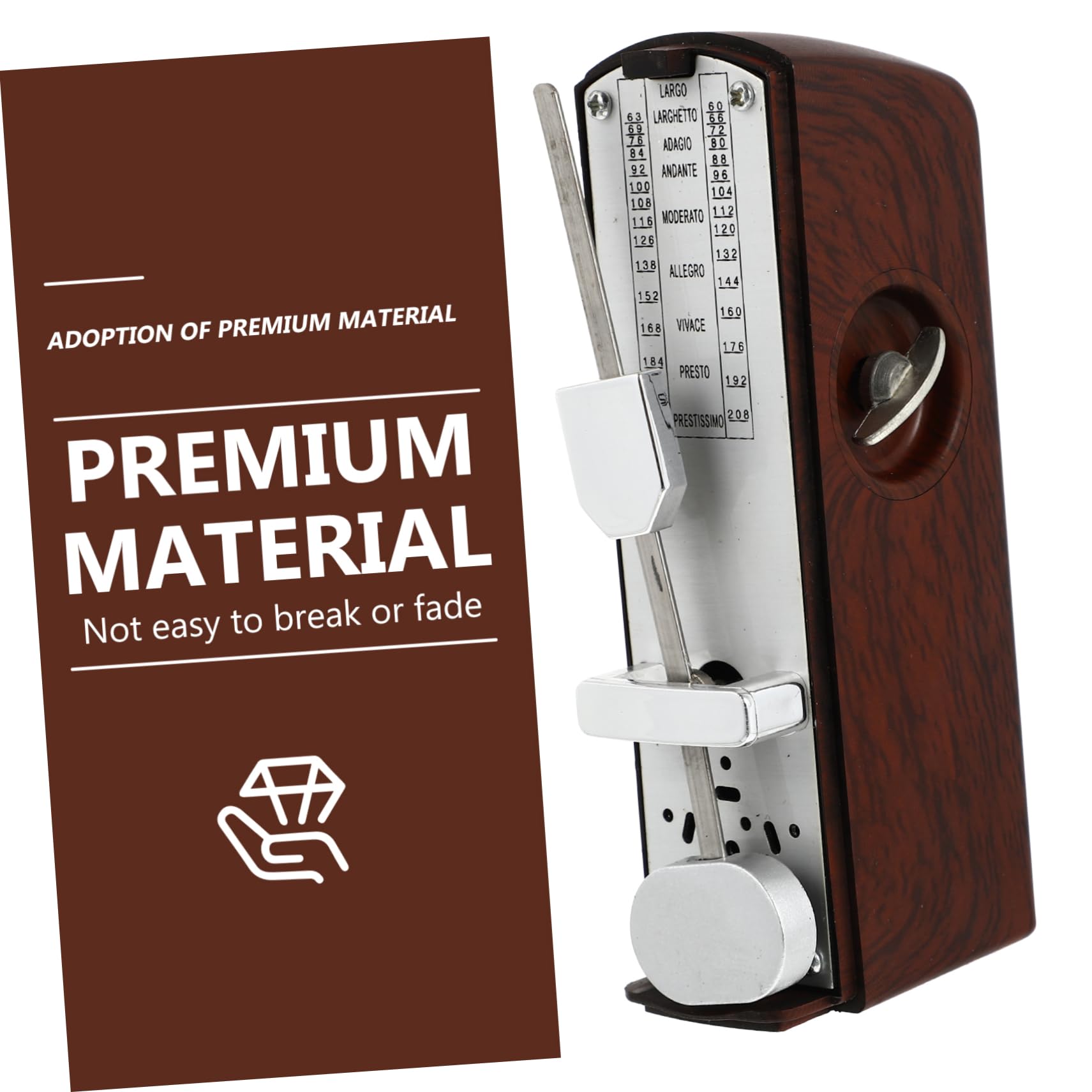 Generic Metronome Universal Mini Mechanical Metronome for Piano Guitar Violin Case for