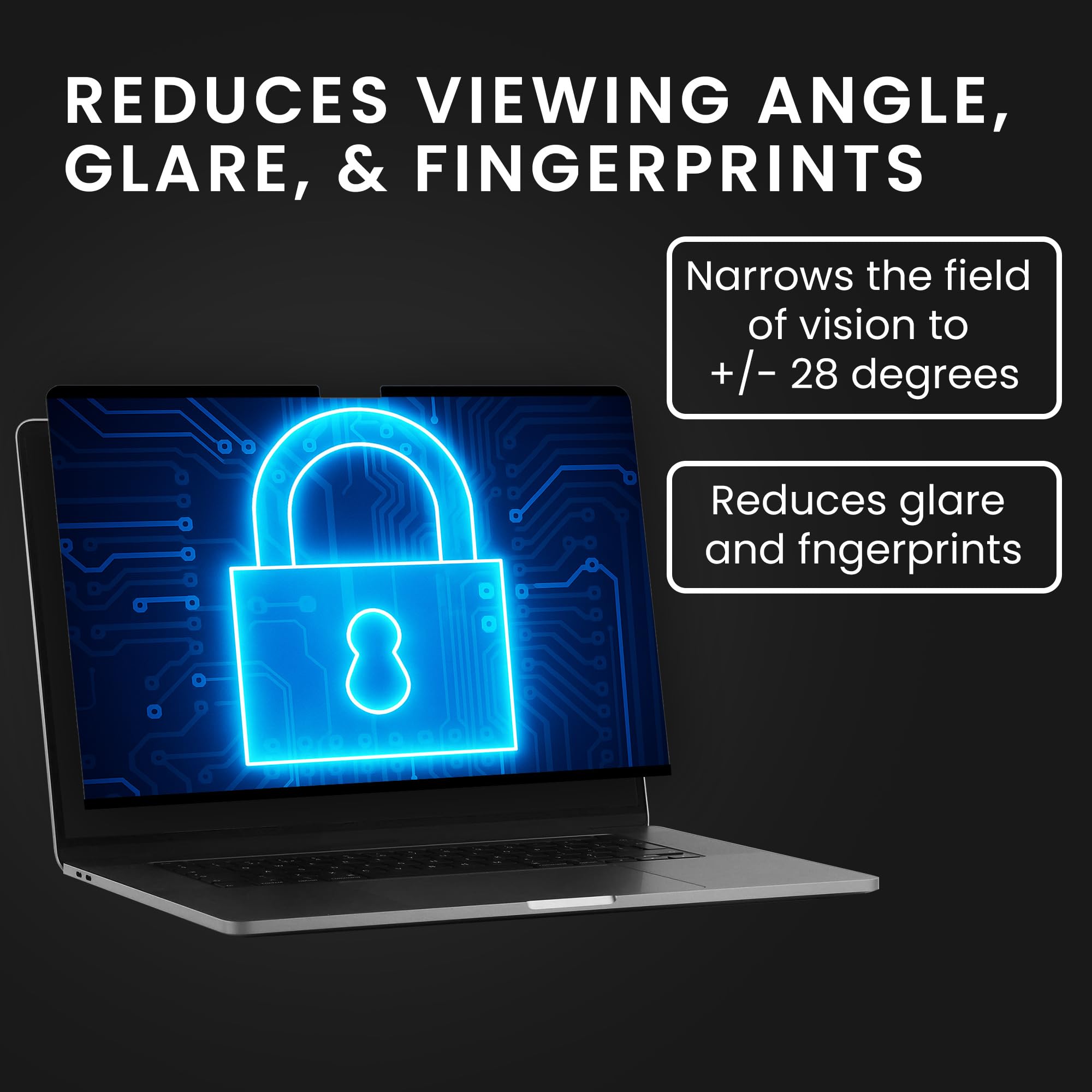 kwmobile Filtr prywatyzujący do Apple MacBook Pro 16" (2019) A2141, folia prywatyzująca, filtr ekranu laptopa, ochrona laptopa