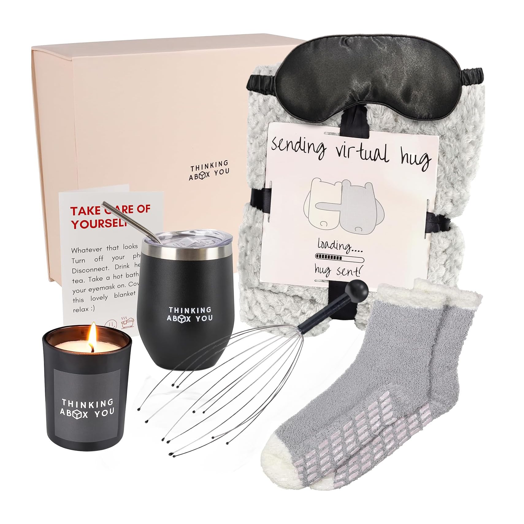 12 pcs Get Well Soon Gifts for Women - Birthday Gifts for Women - Self Care Package for Her, Sister, Mom, Best Friend, Coworker - Unique Holiday Gifts Basket - Get Well Soon Gifts