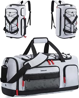 BAGSMART 3-in-1 Gym Bag for Men & Women: Water-Resistant Duffel Backpack with Shoe & 13.3" Laptop Compartments, Carry-On Weekender