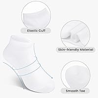 Vista 2 de Auranso - 12 pares de calcetines deportivos transpirables para niños, de algodón, de corte bajo para niños y niñas