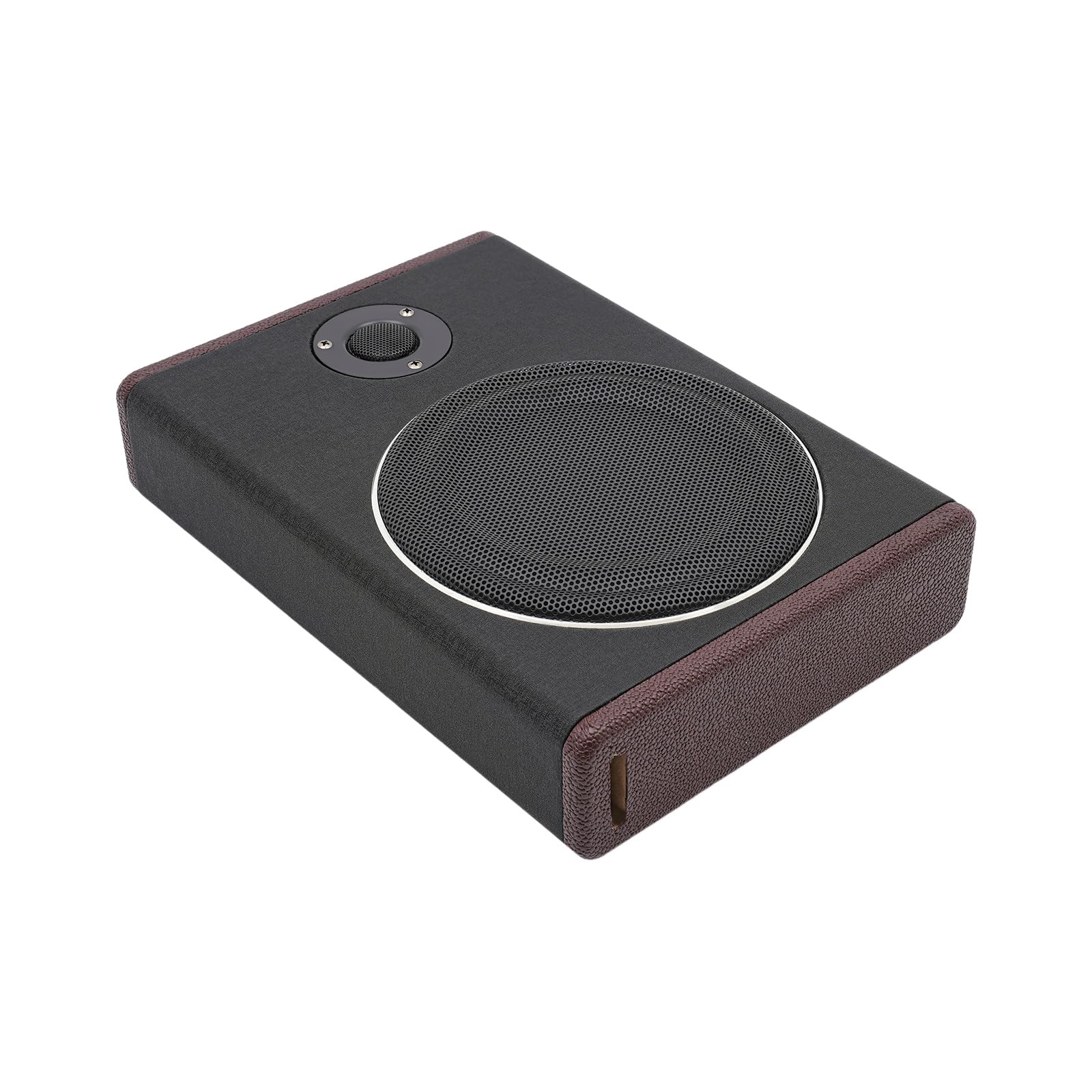 Subwoofer attivo per auto, 600 W, autoradio ultra sottile, 12 V, subwoofer con amplificatore integrato, subwoofer audio per auto/camion, 135,8 x 102,4 x 26,8 mm, nero