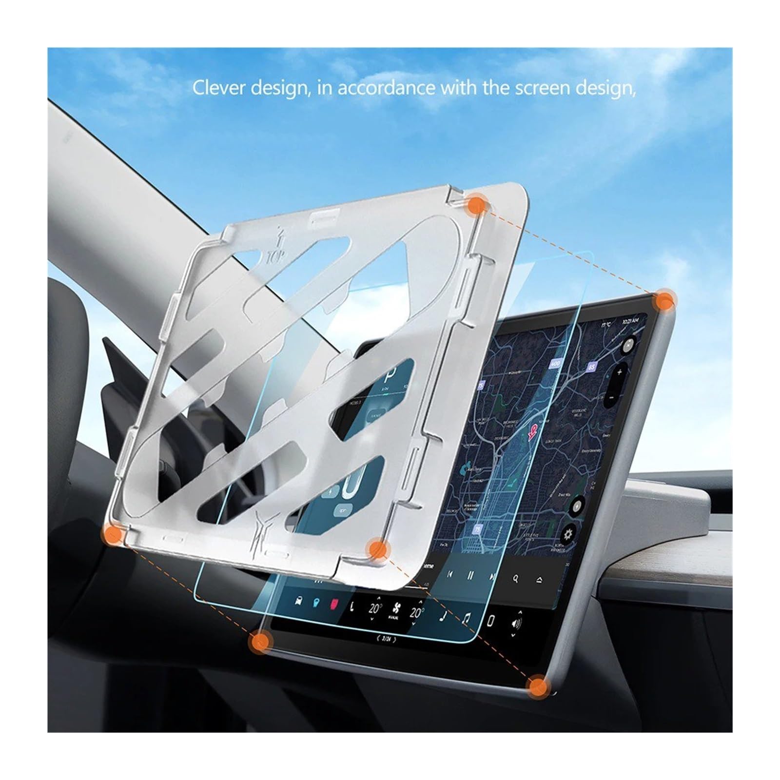 per Tesla per Modello per 3 Y 2021-2023 Protezione Centro Controllo Accessorio Pellicola Protettiva Opaca antiriflesso HD Protezione Anti Luce Blu
