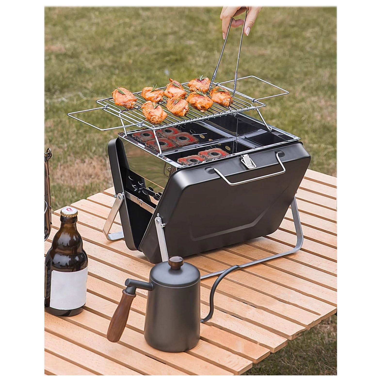 Barbecue grill household outdoor portable barbecue grill folding camping barbecue grill small portable barbecue grill
