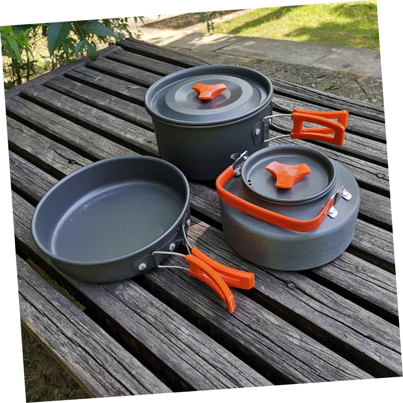 Supvox Camping Kochset 3 Stück aus Aluminiumlegierung für Camping