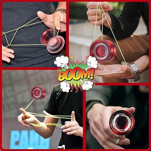 Miniatura 5 de WATIEOBOO R8 Responsive Yoyo Professional, Yoyo de metal para niños y adultos principiantes, rodamiento Yoyo de repuesto que no responde para