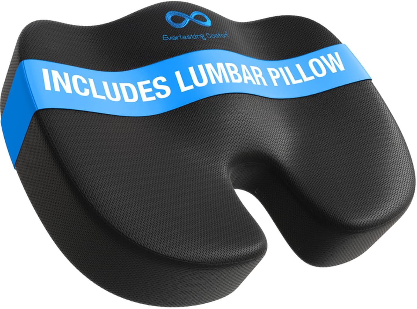 Product image of Everlasting Comfort Doctor Recommended Memory Foam Seat Cushion for Office Chairs & Car Seat - Ergonomic Office Desk Accessories for Tailbone Pain Relief, Sciatica & Back Support