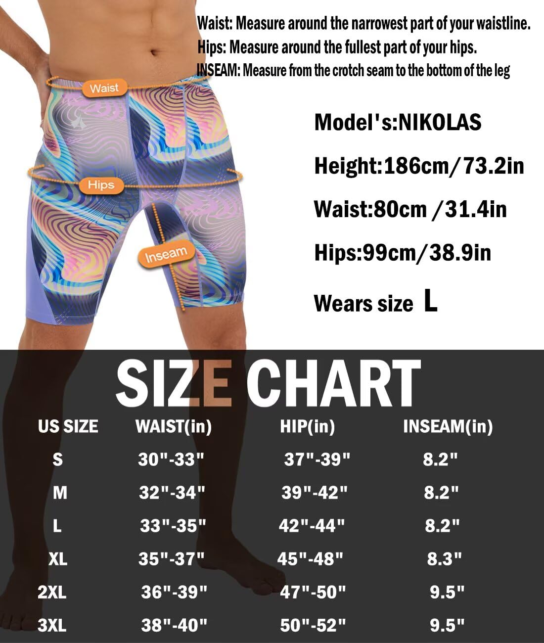 Traje de baño de entrenamiento atlético para hombre, duradero, para natación, carreras, competición