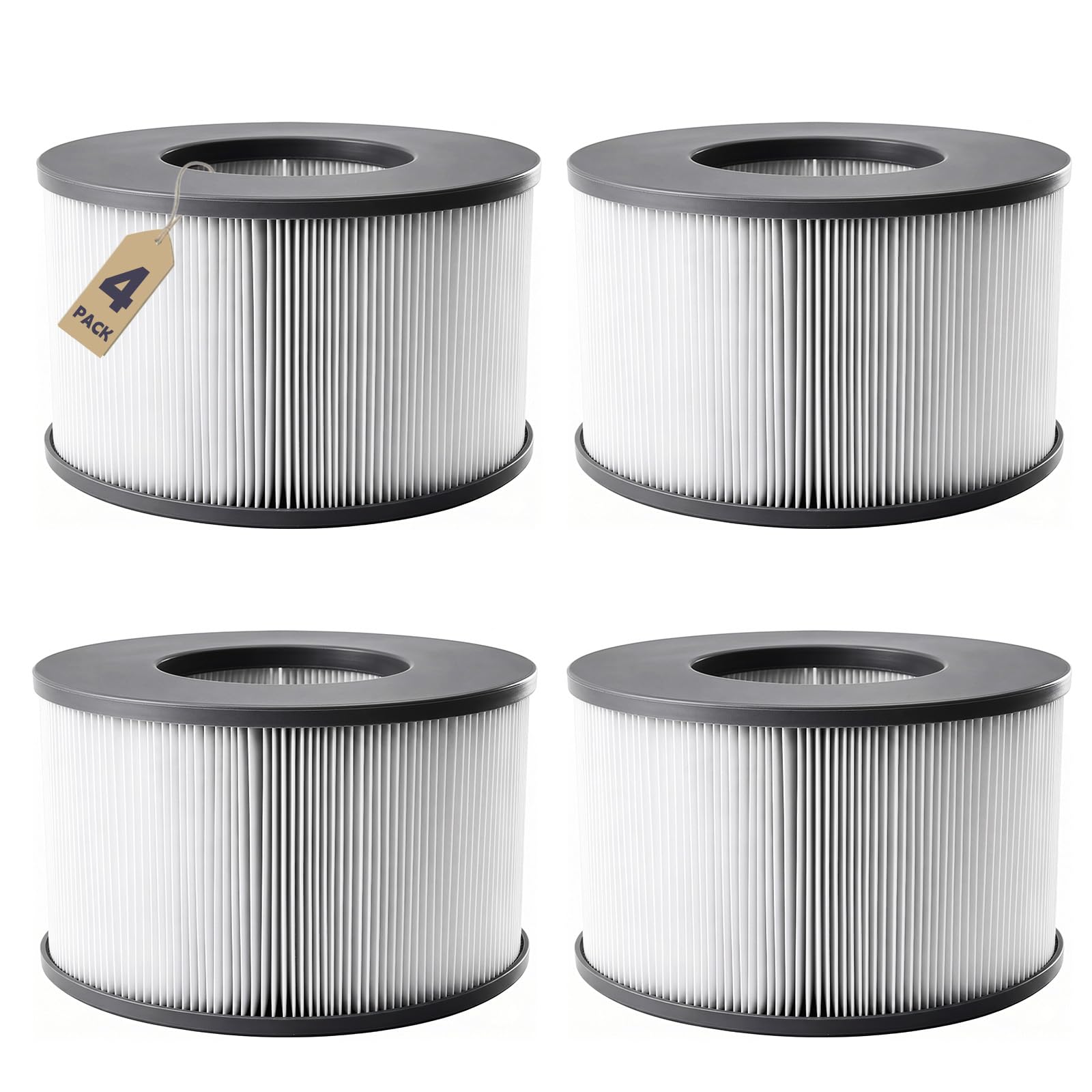 Aoyern Ersatzfilter für MSPA Whirlpool Wasserfilter, Kompatibel Mit Whirlpoal, für heiße U-Boote und Spa, für aufblasbare Pools-für MSpa Whirlpool Filter Modell ab 2020.(4 Stück)