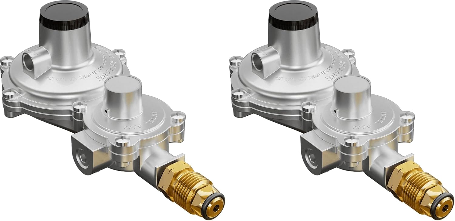 12FT 2 Stage Propane Regulator with Hose, Propane Hose with 2 Stage Regulator for RV, Generator, Camp Stove, Gas Grill, and Heater