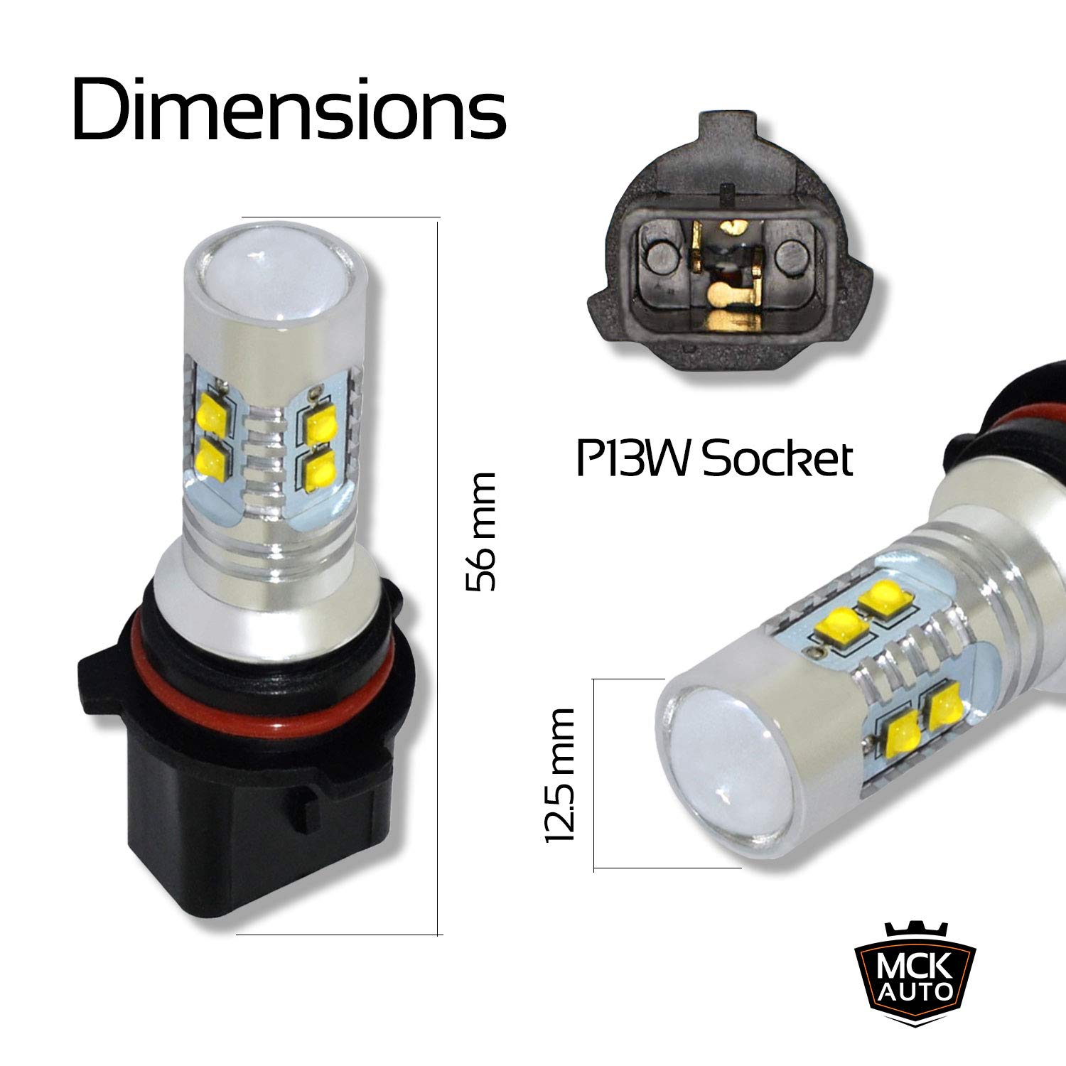 P13W 10SMD LED Canbus przednie żarówki kierunkowskazu światła do jazdy dziennej bardzo jasne i bez błędów kompatybilne z A4 B8 Q5 Mustang – Przekształć swoją jazdę