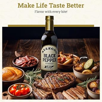 ALLEGRO - The Marinate Everything Marinades | Perfect Marinades for Meat & Veggies | Marinade for Grilling, Roasting & Cooking | Kosher & Gluten Free | 12.7 Oz (Pack of 6) - Black Pepper