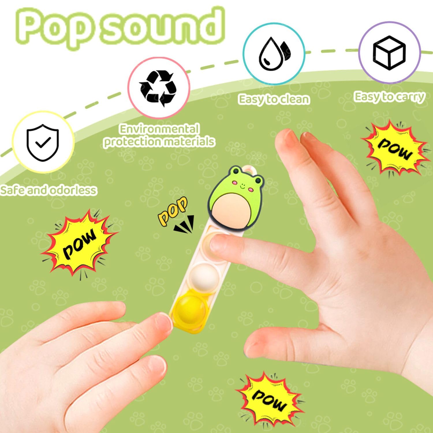 Yeefunjoy 32PCS Mini Pop Push It Fidget Toy Portachiavi, giocattolo manuale con bolle da premere stile, Silicone Poppet Bubble Giocattoli Antistress per Autismo bambini e adulti