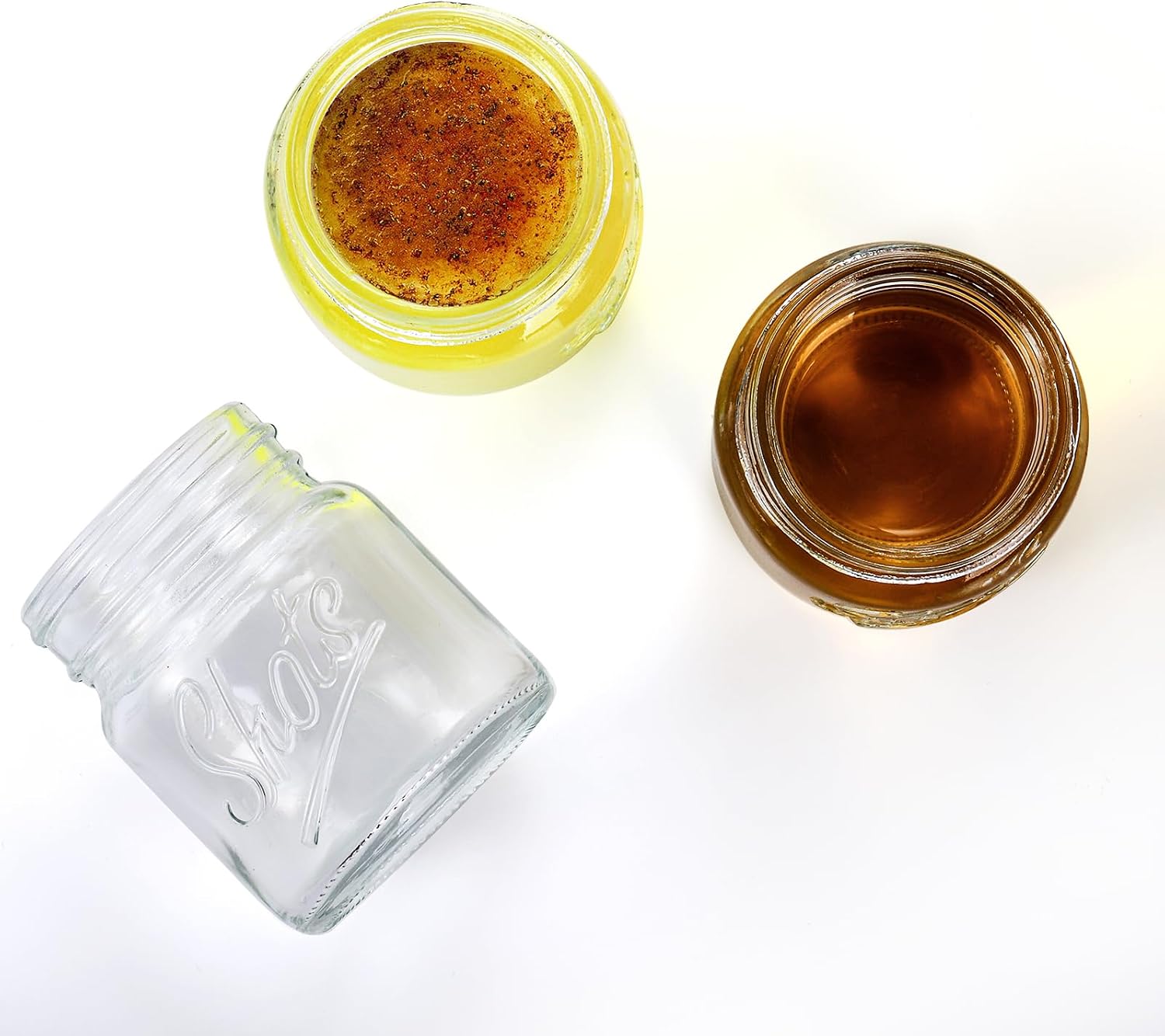 Lawei 24 Pack 2oz Shot Glasses Mini Mason Jar, Clear Mini Shot Glass Cups, Small Shooter Glasses for Vodka, Whiskey, Tequila, Espressos, Spirits and Liquors, Heavy Base Cup Shot Glasses Bulk