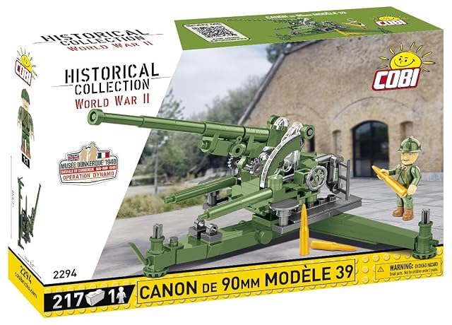 Foto 2 de 6 de COBI 2294 Historical Collection WWII Canon de 90 mm, Modelo 1939, Bloques de construcción antiaeronaves