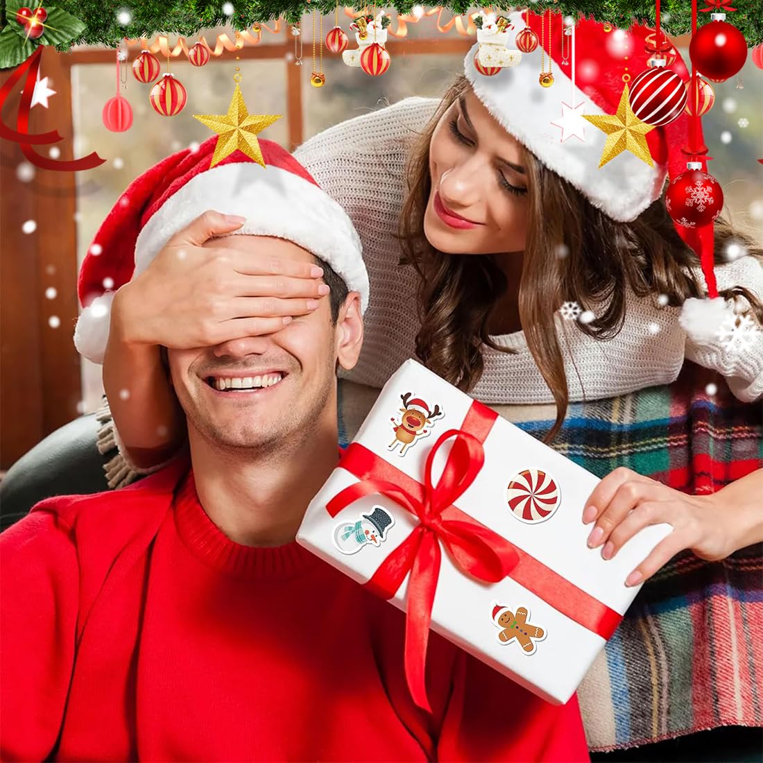 10 Fogli Adesivi Calendario Dell'Avvento - Numeri 1-24 Natalizi | Per Decorazioni Fai Da Te E Regali