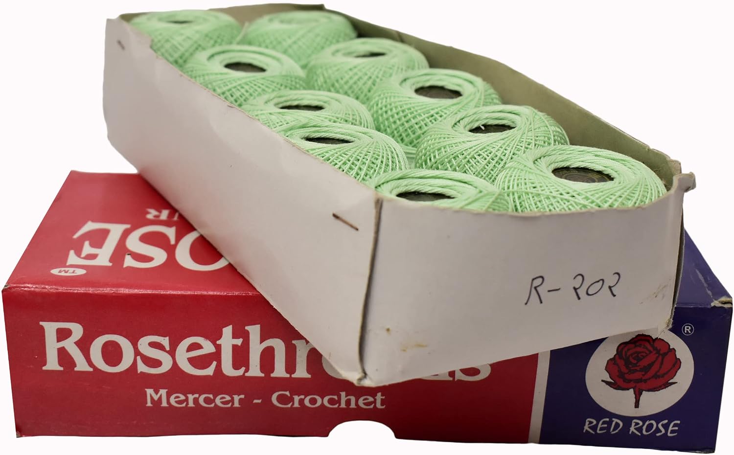 Red Rose Crochet Knitting Mercerized Thread Yarn Roll Ball Cross Stitching Craft