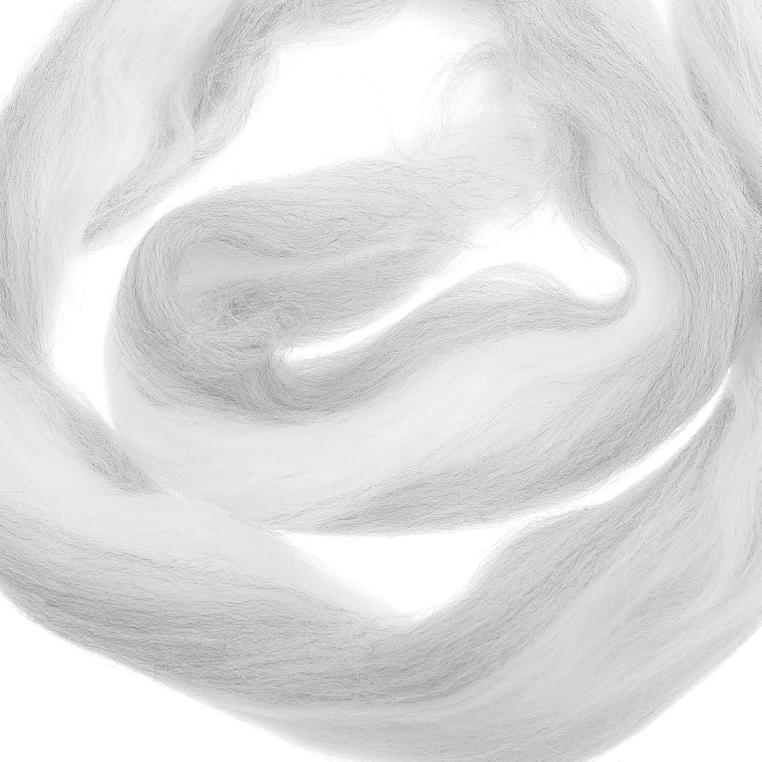DIY Craft Yarn Realistic Cotton Wool Roving for Felting Dryer Balls Weaving Holiday Projects