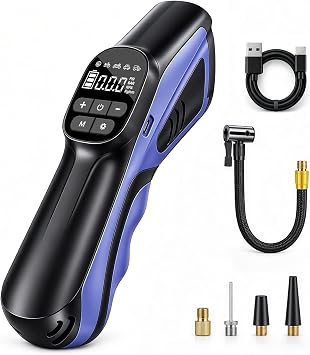 Cordless Tyre Inflator, 150 PSI Portable Car Tyre Pump Air Compressor