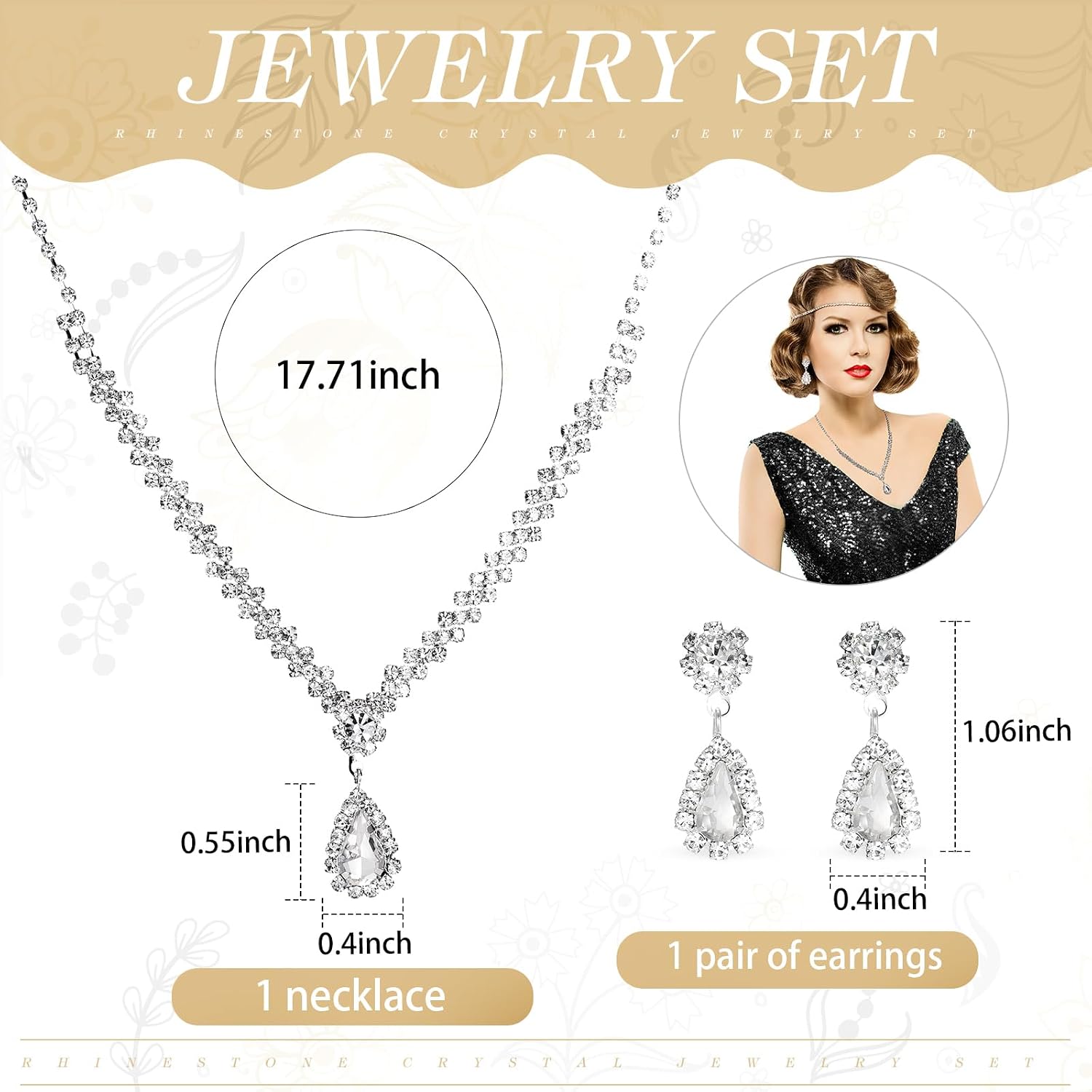 Quelay 3 Pcs Clutch Purse Jewelry Sets Glitter Clutch Purse Evening Bag Handbag for Women Wedding Party