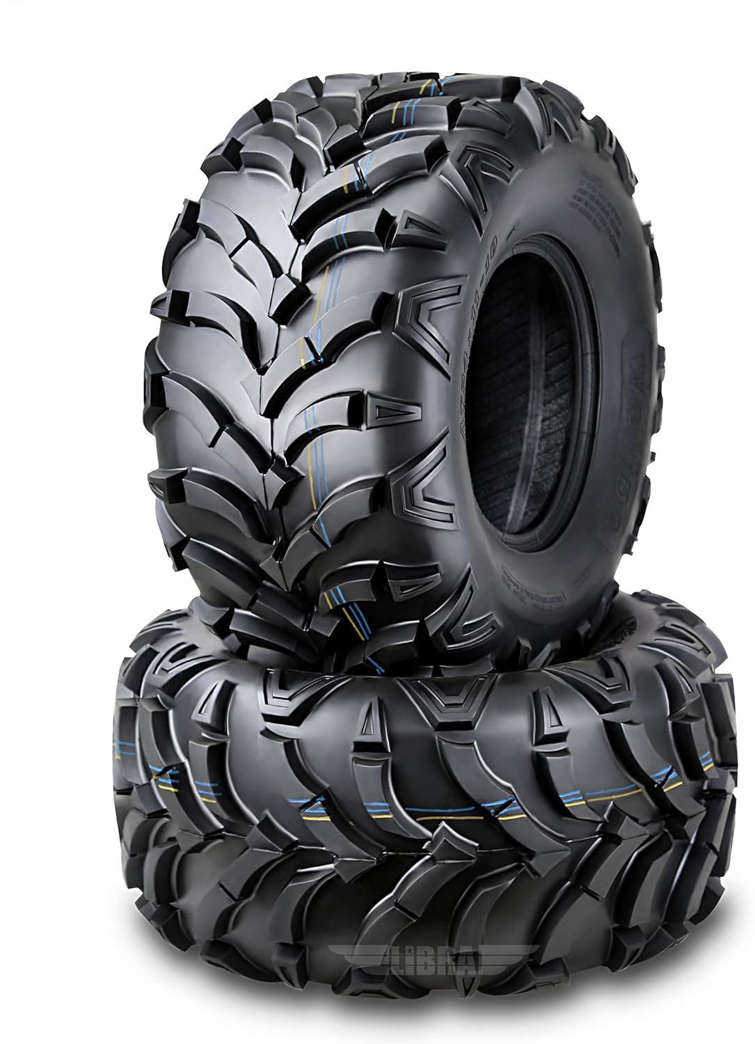 WANDA UTV ATV Tires 27x11-14 27x11x14 8PR Solid Mud 20mm Tread Design (Set of 2)