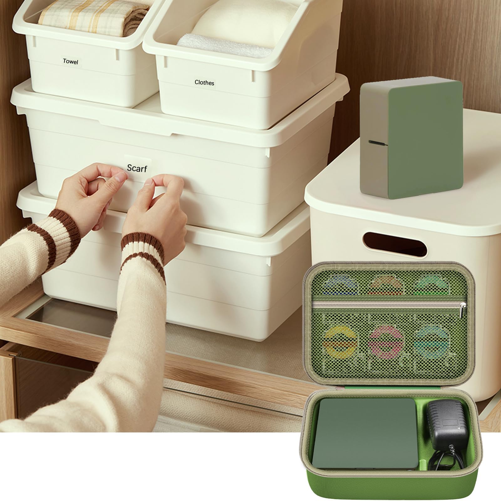 Amazon.co.jp: GWCASE King Jim テプラケース 収納ボックス