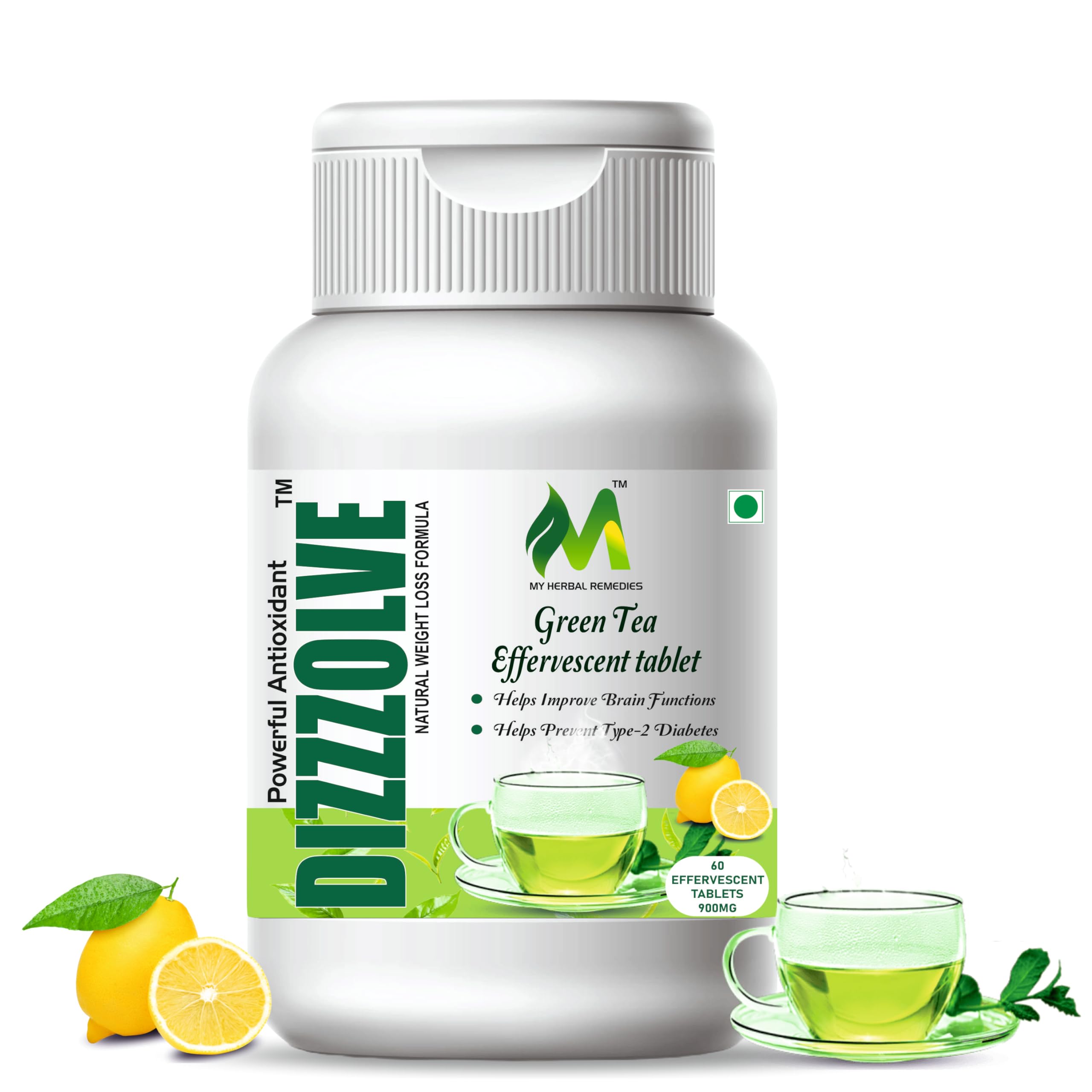 My herbal remedies | Green tea tablet | 1000 mg 60 effervescent tablet | Tasty lemon Flavour (B0D5CV829K) Amazon Price History, Amazon Price Tracker