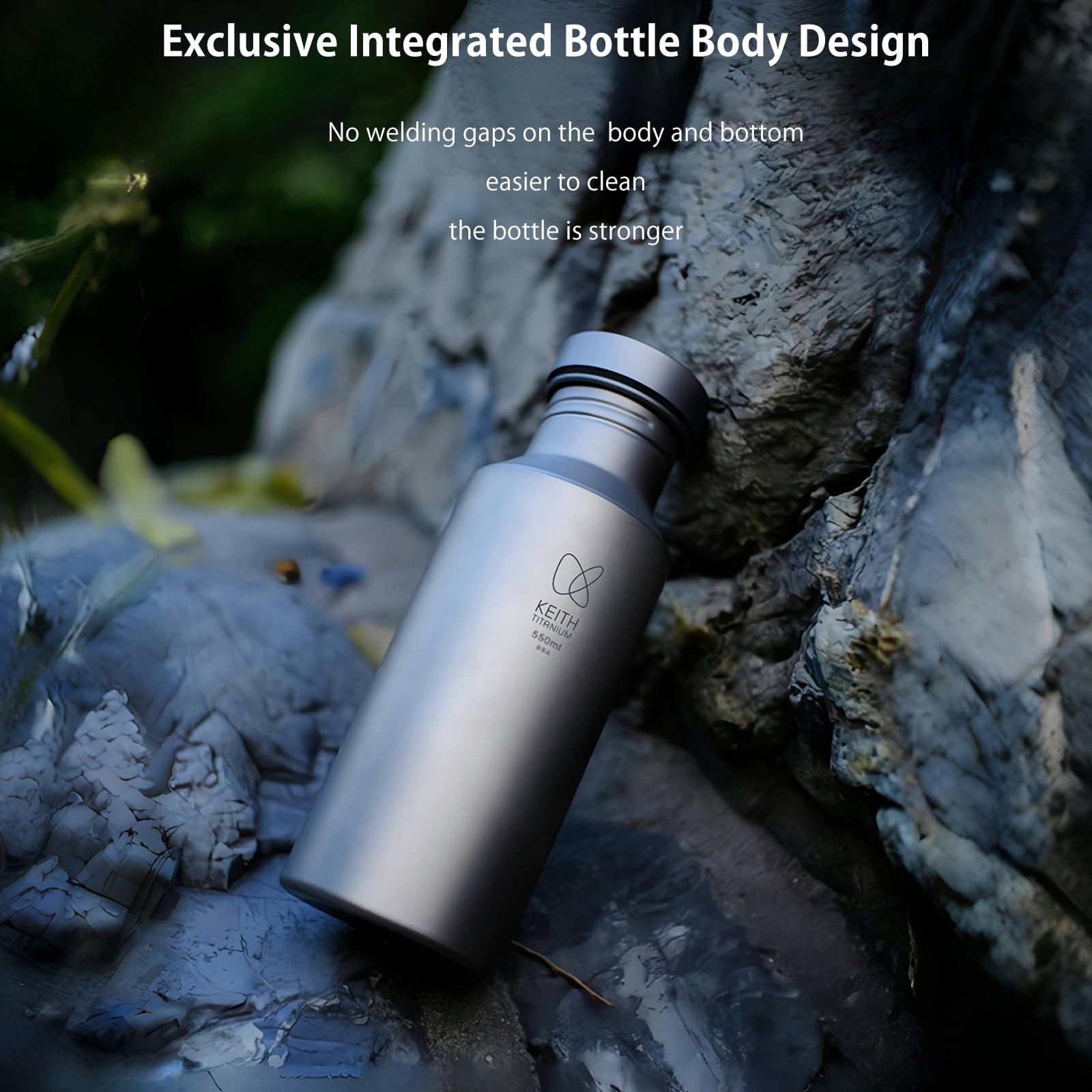 iBasingo Titanium Waterfles 1050 ml Outdoor Camping Kookgerei