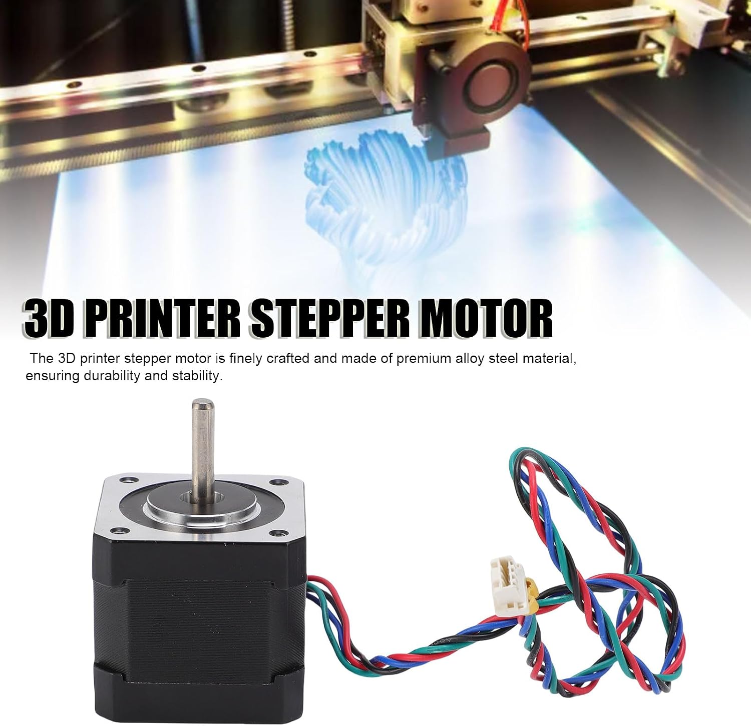 Шаговый двигатель для 3D-принтера X, NEMA17 17HTNC4204Z, 0,9 шага, 40 мм, 0,35 Н·м, 1,68 А. Шаговый двигатель с кабелем длиной 350 мм, материал — легированная сталь, замена старого двигателя