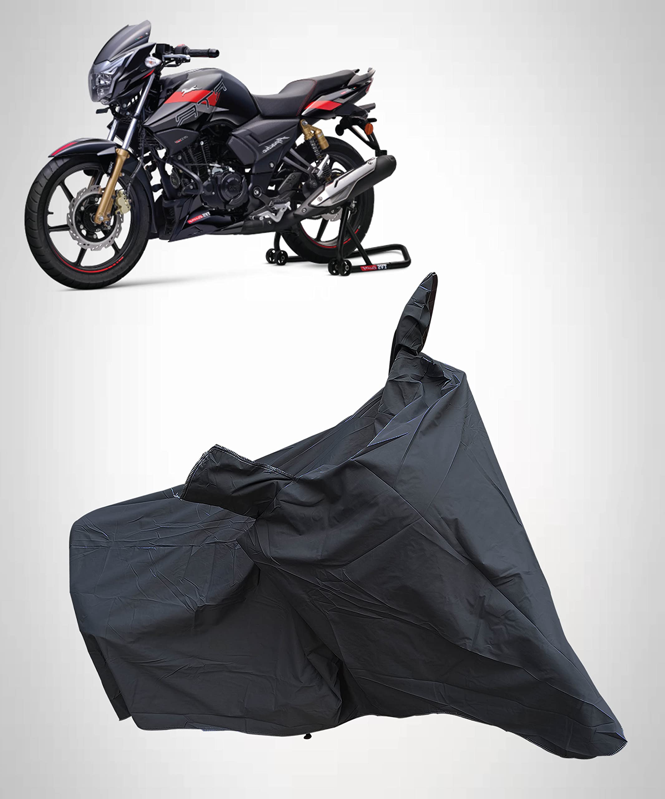 BABBLINGS TVS Apache RTR 180 Waterproof Bike Body Cover | Snow + Sun & Dust Protection Easy to Clean + Belt with Lock (B0B9K4KY9W) Amazon Price History, Amazon Price Tracker