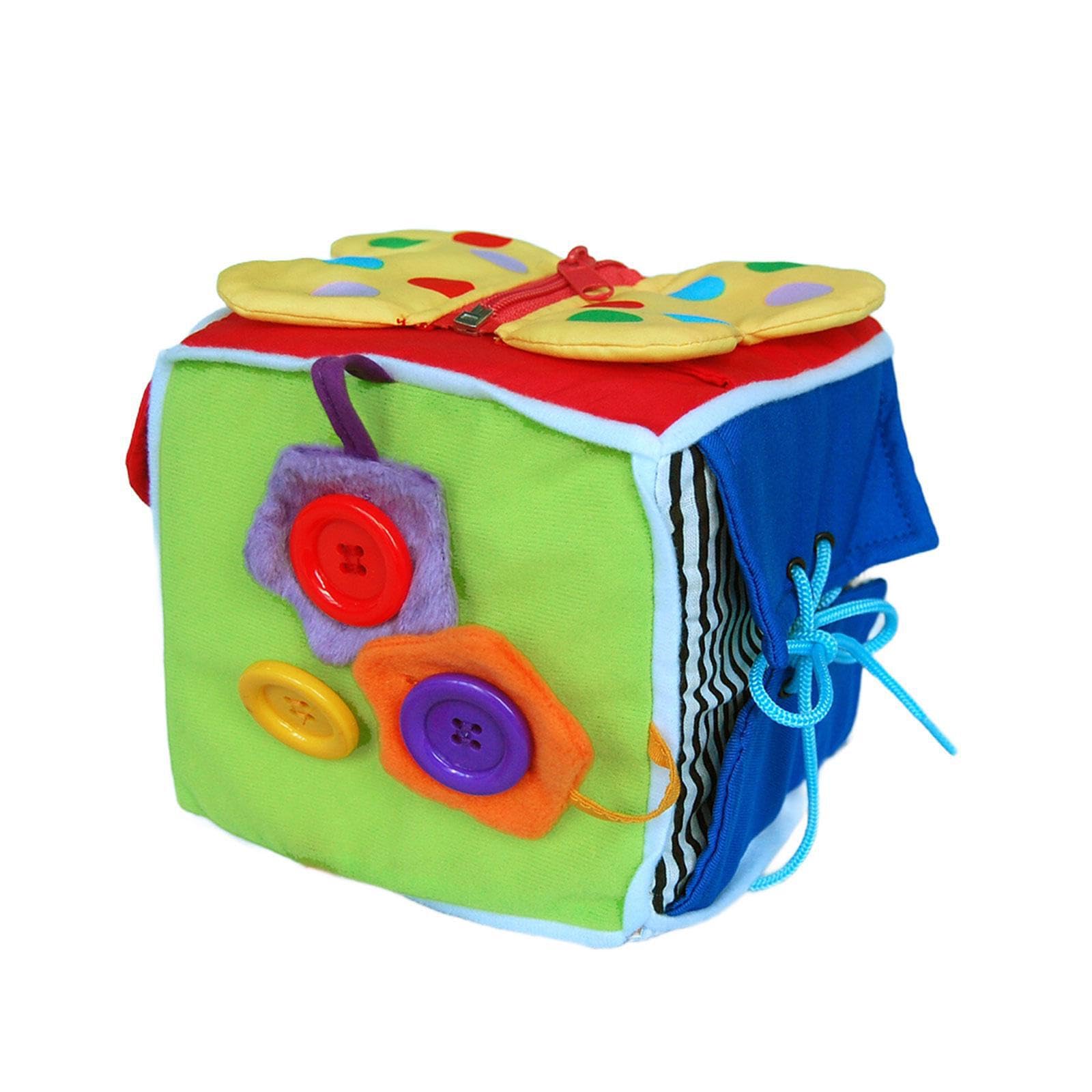 MUXZSIZ Soft Blocks With Clothes for Buckle Zipper Tie Shoe Activity Cube Exciting Toy Enhancing Children’s Learning Experience And Skills Fine Motor Skills