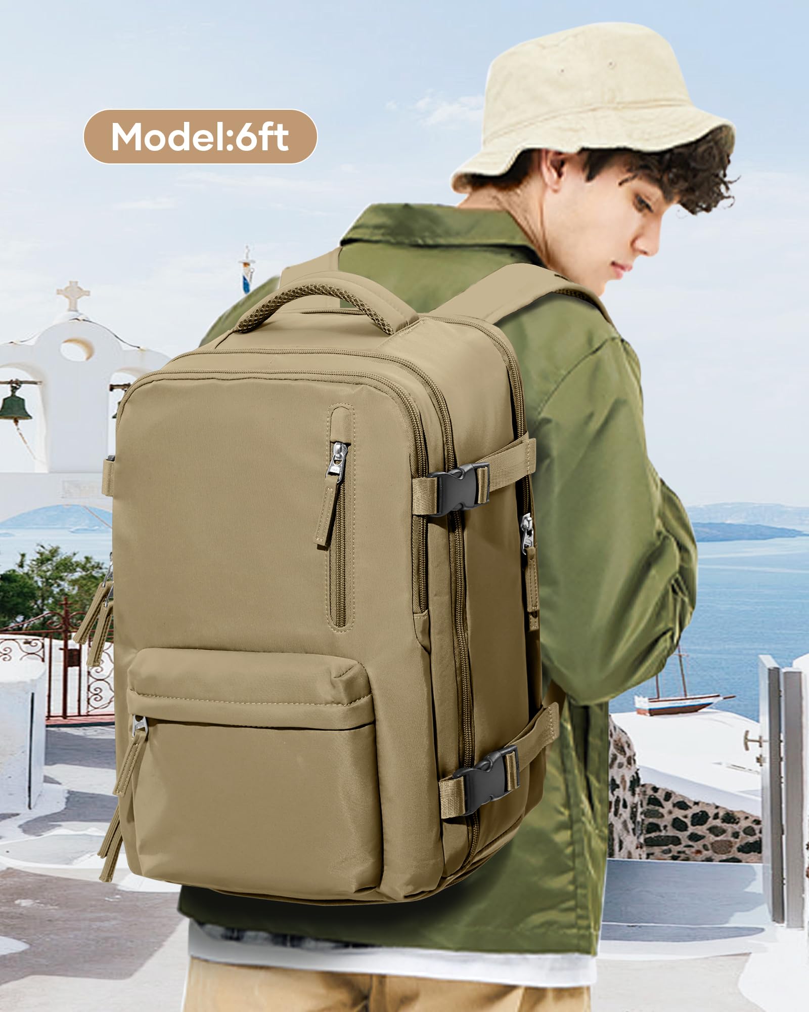 BJLFS Borse da Cabina per Ryanair 40×20×25 Bagaglio a Mano Easyjet 45×36×20 Borsa Zaino da Viaggio, Zaino da trekking,Zaino Casual per laptop da 14 pollici per scuola