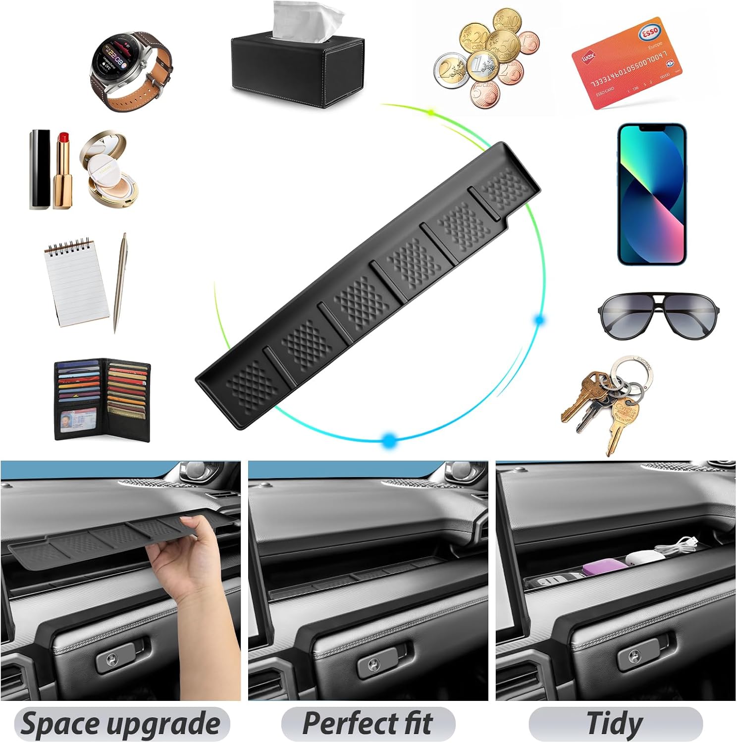 SKTU for 2025 2026 Toyota 4Runner Center Console Organizer for 2025 2026 Toyota 4Runner/ 2024 2025 Tacoma Co-Pilot Console Tray 2025 2026 4Runner Accessories 2025 2026 4Runner Co-Pilot Tray