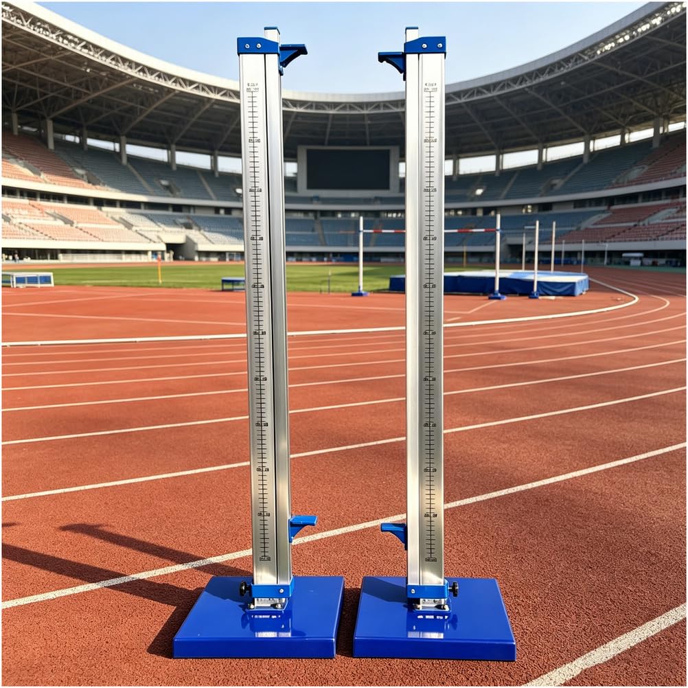 AVSMGP Montanti per Salto in Alto, Supporti Regolabili in Alluminio per Allenamento in Sicurezza, per Competizioni, Allenamento E attività Sportive Scolastiche.