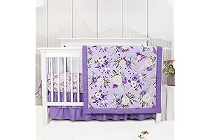Gorgeous Purple Crib Bedding Set for Sweet Baby Girls