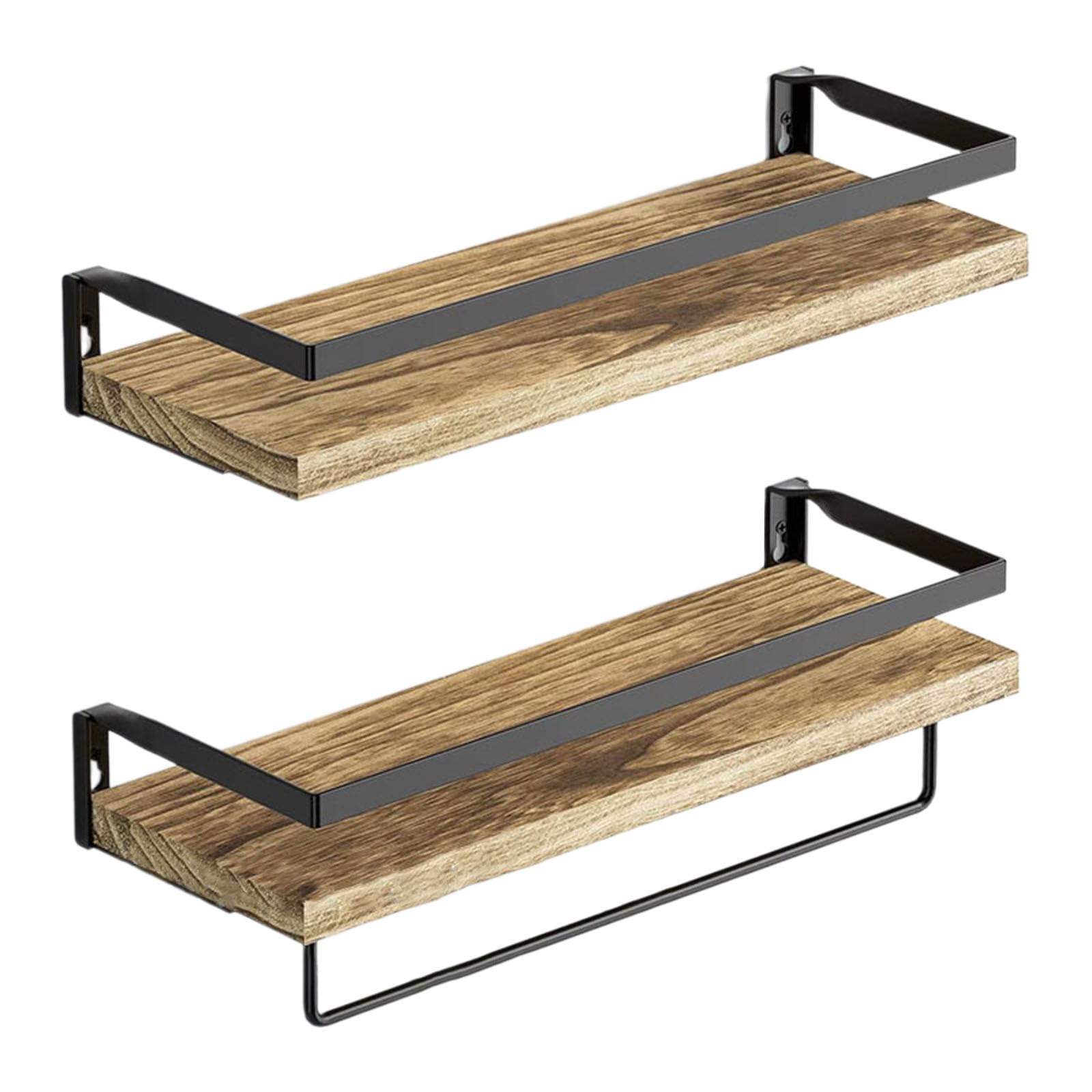 Mekalero Sturdy Wall Mounted Floating Shelves Multipurpose Floating Shelves Practical Wood Wall Mounted Holder for Bathroom Bedroom Organization