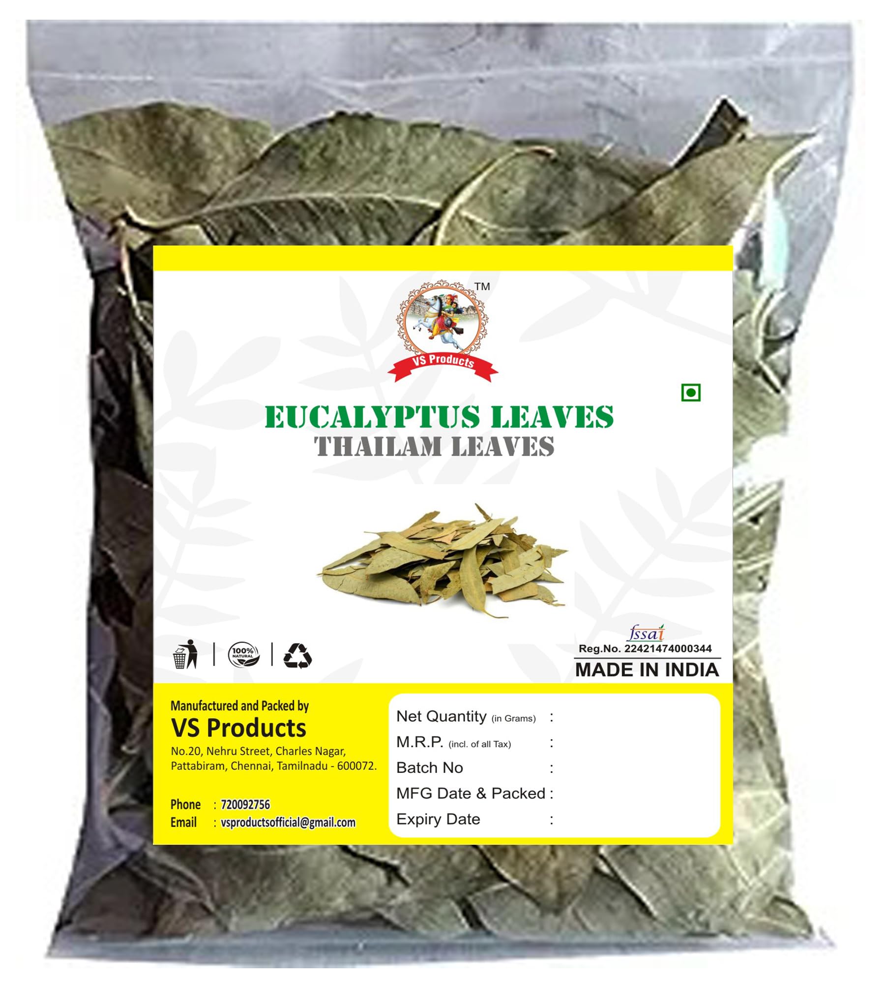 VS Products Eucalyptus Leaves, 250g, Thailam Leaves, Nilgiri Leaves, Blue Gum leaves For Hair Care,(pack of 2 x 100g, pack of 1 x 50g) (B09GRK1QQK) Amazon Price History, Amazon Price Tracker