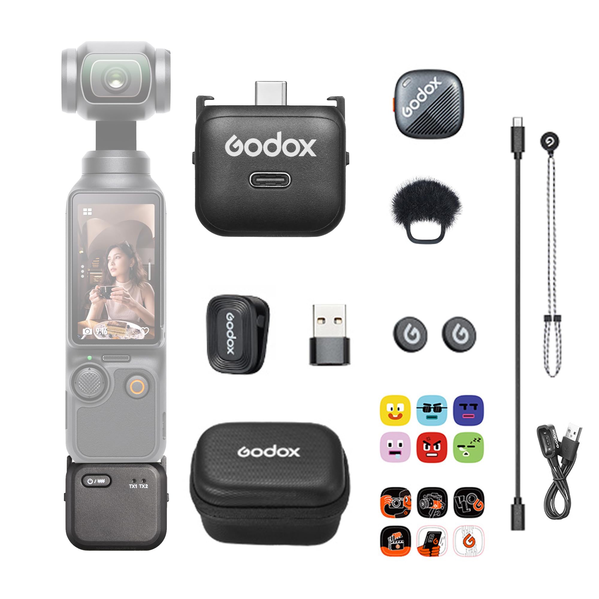 Amazon.com: GODOX Cube-OP3 Kit 2.4GHz Wireless Microphone System