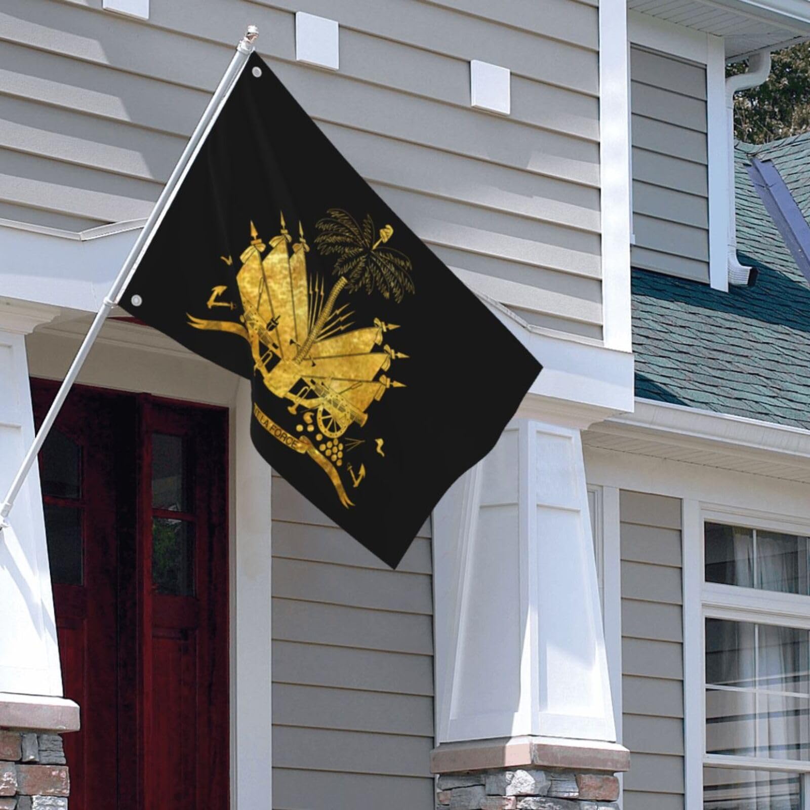 Haitianische Flagge 90x152cm - Polyester Gartenflagge