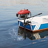 Vista 2 de Motor fuera de borda de 4 tiempos, motor fuera de borda profesional de 3.5 KW 200 CC, motor de lancha de pesca inflable resistente, con sistema CDI