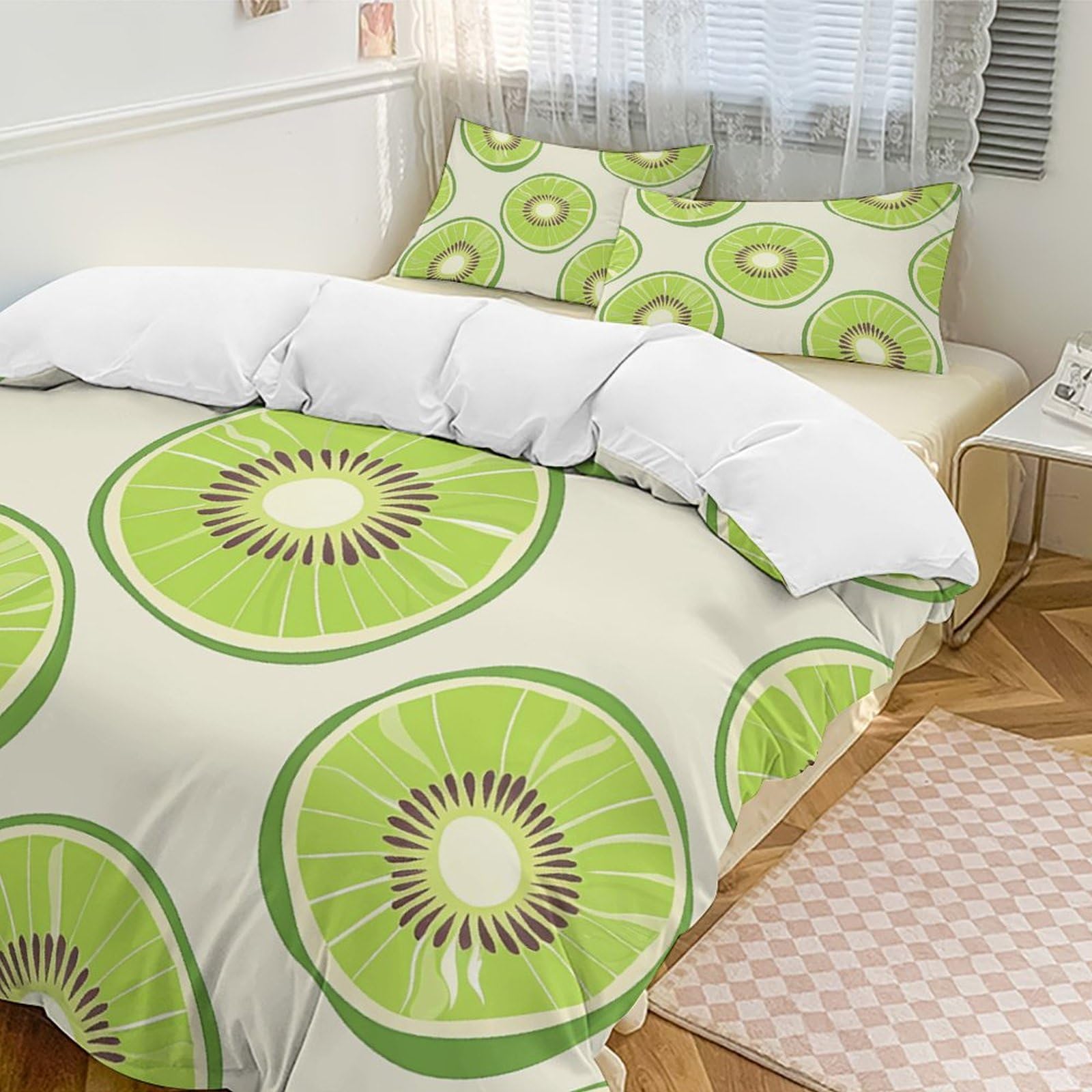 Parure de lit microfibre légère anti-plis fini les draps lourds et chauds 259x228 cm