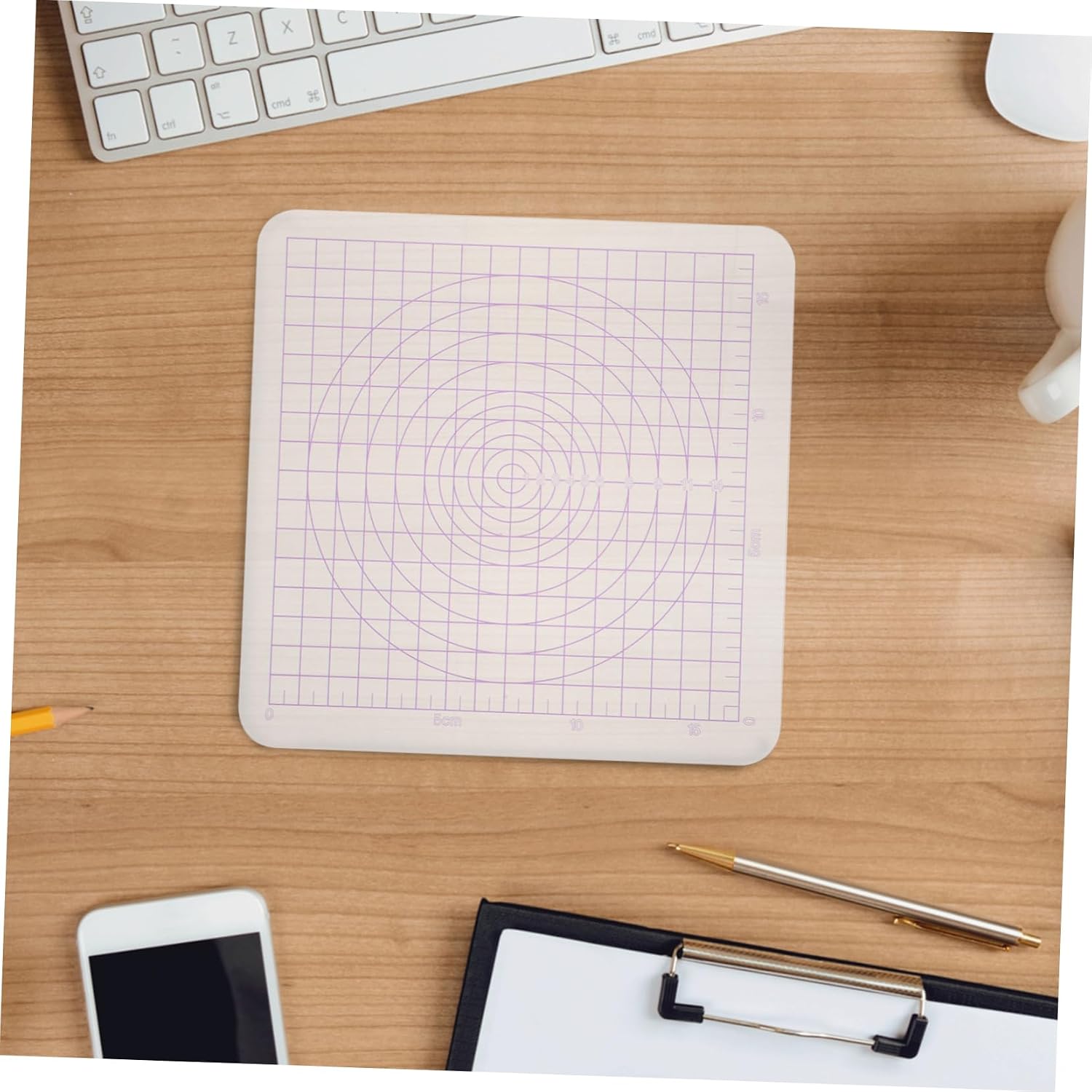OFFIGAM Transparent Square Clay Rolling Board Smooth Surface Acrylic Pressing Tool for Pottery and Handcrafts DIY Modeling Clay Accessories