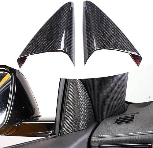 Cubierta protectora decorativa para bocina de pilar A para interior de automóvil, borde de fibra de carbono real, apto para Toyota Supra GR A90 A91