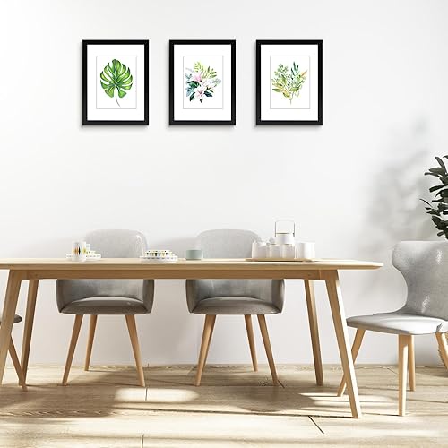 Miniatura 8 de Golden State Art, Marco de fotos negro de 9 x 12 pulgadas, madera maciza y fotos para exhibir fotos de 6 x 8 pulgadas con paspartú o 9 x 12 pulgadas