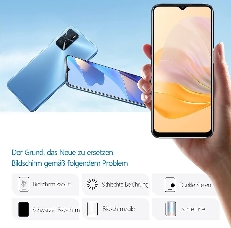 RongZy OPPO A54s CPH2273 LCD Kijelző és Érintőképernyő Csere Szett Kerettel - Fekete Színben, Szerelési Eszközökkel
AI: I've created a Hung
