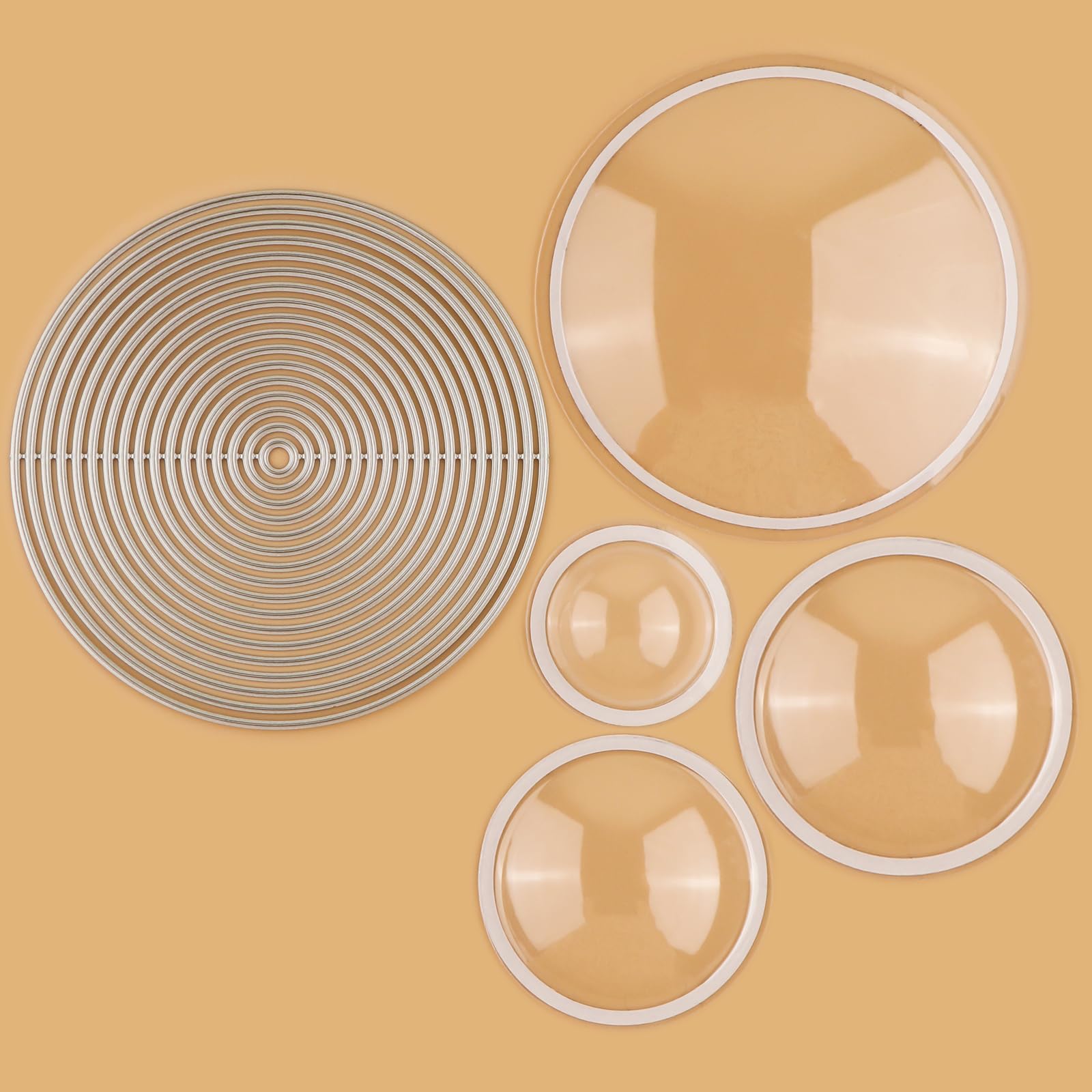 OTCRAFT 20Stuks Fles Pot Dimensional Shaker Maten 4,45 cm x 7,62 cm Diameter voor Kaarten Maken Kaarten,Plastic Heldere Puffy Shaker Covers Shaker Venster Blister Papier Knutselen Kaarten Maken