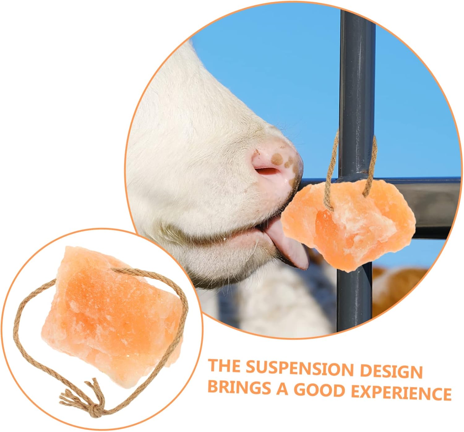 Livestock Salt Brick Block Lick Nutrition Farm Animals Creative Hanging Salt for Livestock