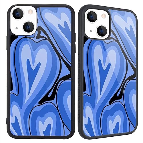 Miniatura 26 de MAYCARI Funda compatible con iPhone 13, diseño de dinosaurio de dibujos animados azules para niñas y mujeres, diseño de animales lindos animales