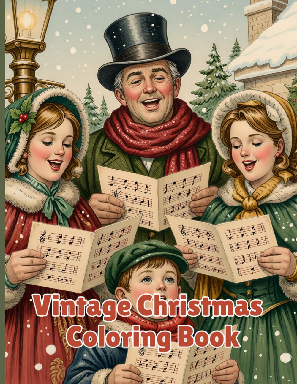 Vintage Christmas Coloring Book: Pages of Fun Classic Holiday Scenes for Relaxation and Mindful Joy for All Ages